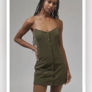UO Cali Corduroy Corset Mini Dress XS New with Tag